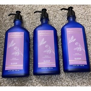 Bath & Body Works‎ Aromatherapy Sleep ROSE & LAVENDER Lotion 6.5oz Set Of 3